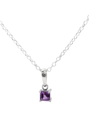 Collar con dije cuadrado Teresa Díaz Joyería Mexicana Destellos de plata P 925