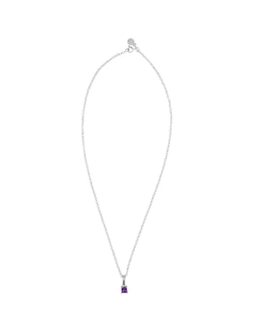 Collar con dije cuadrado Teresa Díaz Joyería Mexicana Destellos de plata P 925