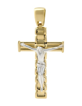 Dije de crucifijo Cristal Joyas de oro 14 K