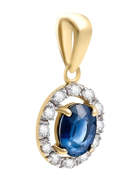 Dije redondo Cristal Joyas de oro 14 K