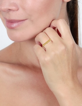 Anillo Dinasti 14 k de oro amarillo pulido