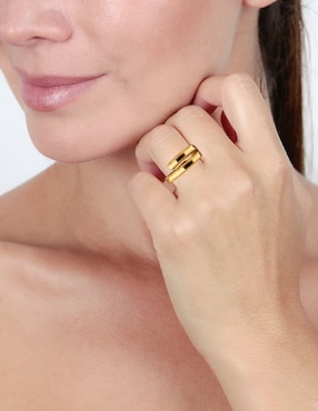 Anillo Dinasti 14 k de oro amarillo pulido