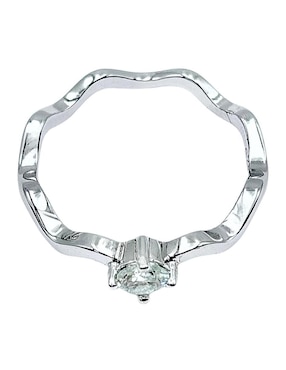 Anillo con gema ondulado Aretize P 925 de plata zirconia brillante
