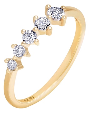 Anillo Riccardo Orsato 14 k de oro diamante pavé