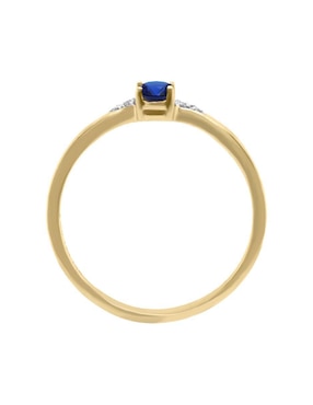 Anillo Fascinare Jana 14 k de oro zafiro y diamante brillante