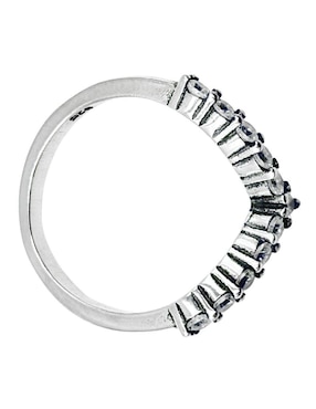 Anillo con gema triangular Aretize P 925 de plata zirconia cúbica pavé
