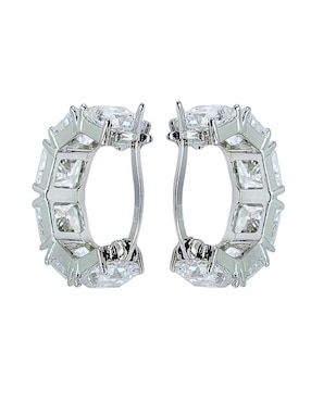 Arracadas Aretize de plata P 925 con acabado brillante zirconia