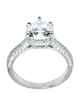 Anillo con gema de corazón Aretize P925 de plata zirconia cúbica pavé