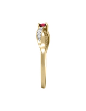 Anillo Fascinare Jazmin 14 k de oro rubí y diamante brillante