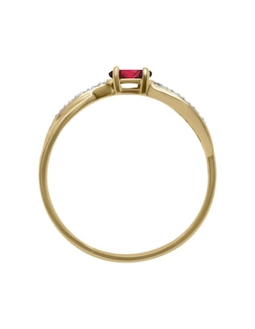 Anillo Fascinare Jazmin 14 k de oro rubí y diamante brillante