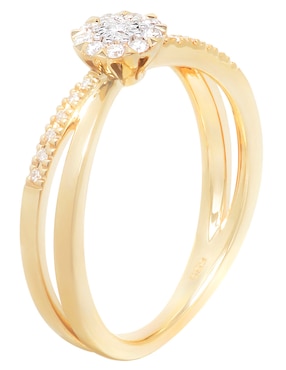 Anillo Riccardo Orsato 14 k de oro diamante pavé