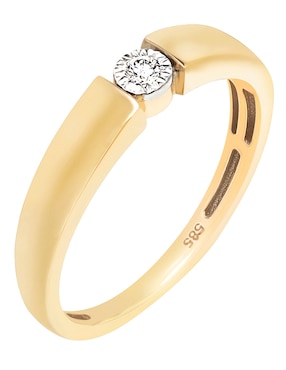 Anillo Riccardo Orsato 14 k de oro diamante pulido