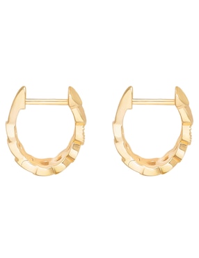 Aretes redondos Riccardo Orsato de oro con acabado brillante zafiro rosa