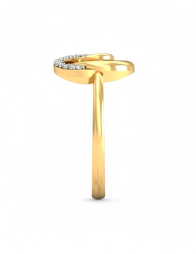 Anillo Joyería M De Leon 10 k de oro amarillo zirconia brillante