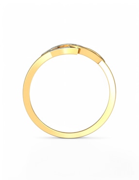 Anillo Joyería M De Leon 10 k de oro amarillo zirconia brillante