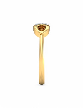 Anillo Joyería M De Leon 10 k de oro amarillo zirconia brillante