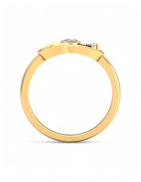 Anillo Joyería M De Leon 10 k de oro amarillo zirconia brillante