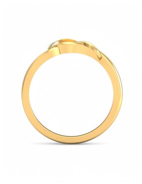Anillo Joyería M De Leon 10 k de oro amarillo zirconia brillante
