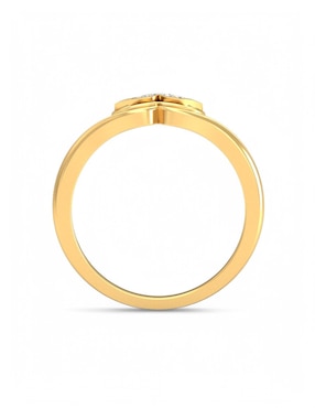 Anillo Joyería M De Leon 10 k de oro amarillo zirconia brillante