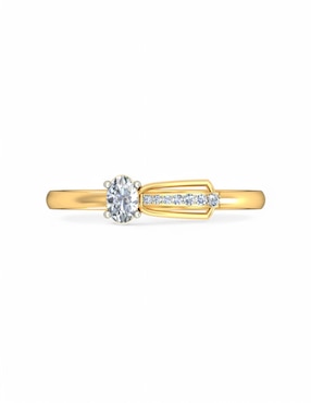 Anillo Joyería M De Leon 10 k de oro amarillo zirconia brillante