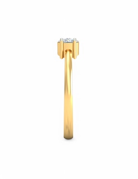 Anillo Joyería M De Leon 10 k de oro amarillo zirconia brillante