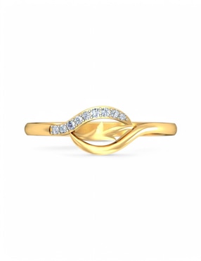 Anillo Joyería M De Leon 10 k de oro amarillo zirconia brillante