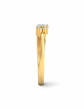 Anillo Joyería M De Leon 10 k de oro amarillo zirconia brillante