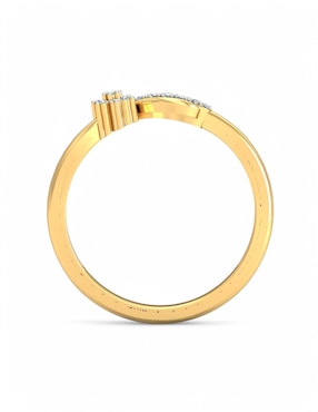 Anillo Joyería M De Leon 10 k de oro amarillo zirconia brillante