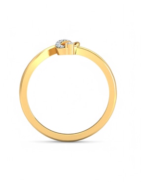 Anillo Joyería M De Leon 10 k de oro amarillo zirconia brillante