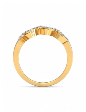 Anillo Joyería M De Leon 10 k de oro amarillo zirconia brillante