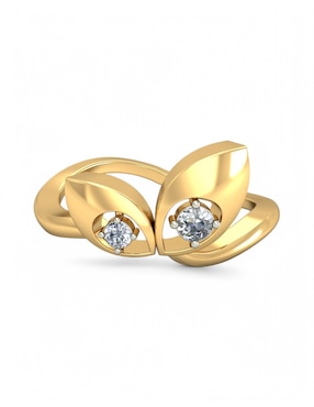 Anillo Joyería M De Leon 10 k de oro amarillo zirconia brillante