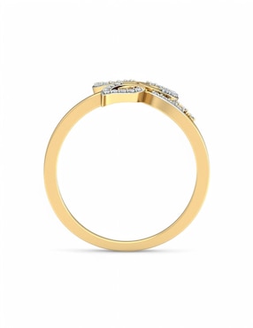 Anillo Joyería M De Leon 10 k de oro amarillo zirconia brillante