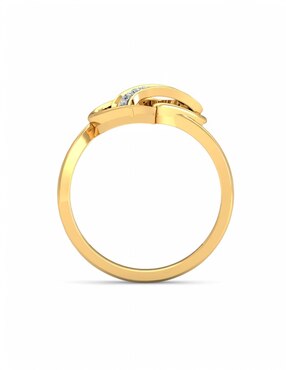 Anillo Joyería M De Leon 10 k de oro amarillo zirconia brillante