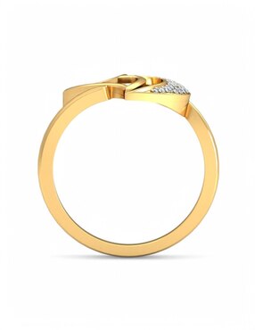 Anillo Joyería M De Leon 10 k de oro amarillo zirconia brillante