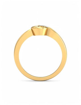 Anillo Joyería M De Leon 10 k de oro amarillo zirconia brillante