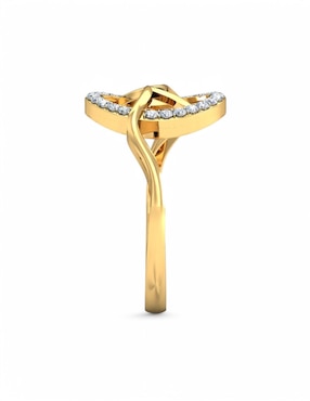 Anillo Joyería M De Leon 10 k de oro amarillo zirconia brillante