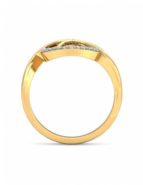 Anillo Joyería M De Leon 10 k de oro amarillo zirconia brillante