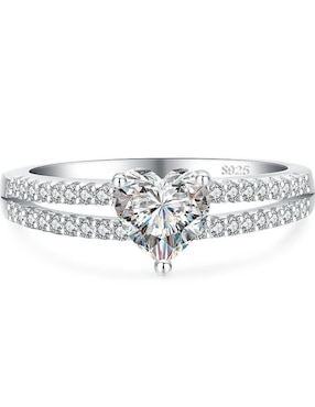 Anillo de corazón Moonberry Infinity of Love P 925 de plata zirconia cúbica brillante