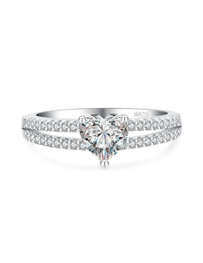 Anillo de corazón Moonberry Infinity of Love P 925 de plata zirconia cúbica brillante