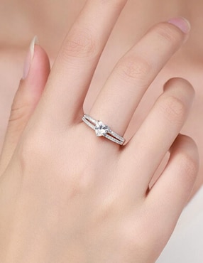 Anillo de corazón Moonberry Infinity of Love P 925 de plata zirconia cúbica brillante