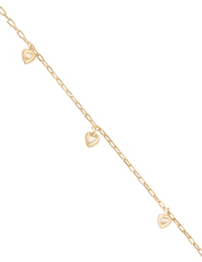 Pulsera Sini de oro con zirconia 14 K acabado pulido