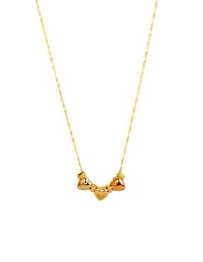 Collar de corazón Mancini de oro 10 K