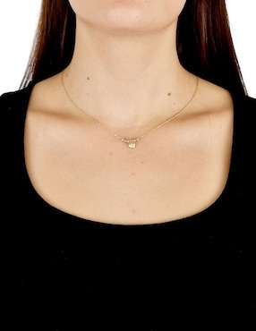 Collar de corazón Mancini de oro 10 K