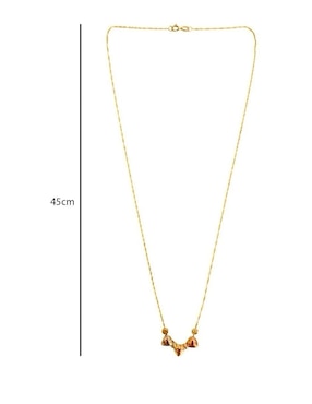 Collar de corazón Mancini de oro 10 K