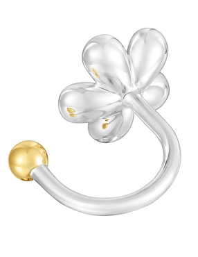 Anillo de flor Tous Daisy de plata P 925 con acabado baño de oro