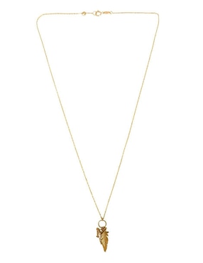 Collar de pluma Mancini de oro 10 K
