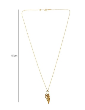 Collar de pluma Mancini de oro 10 K