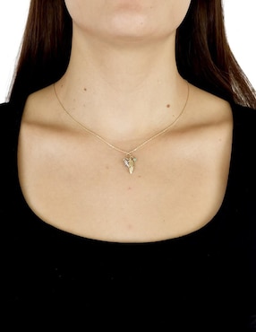 Collar de pluma Mancini de oro 10 K