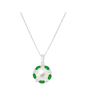 Colgante Y Dije redondo Fascinare coco de oro blanco 14 K