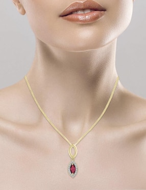 Colgante Y Dije ovalada Fascinare aucelloro de oro 14 K